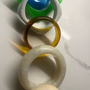 Colorful Resin Bangle Set